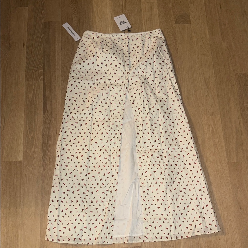 Princess Polly White Floral Maxi Skirt
